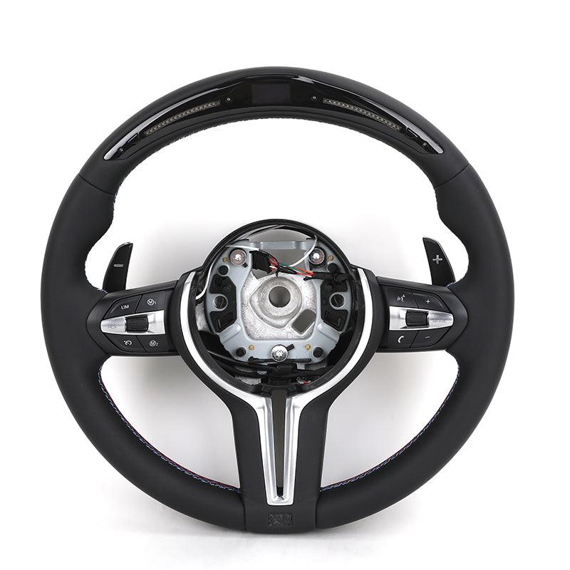 Custom LED Leather Carbon Fiber M Performance Steering Wheel for BMW E90 E60 E46 X5 E70 X6 E71 E92 M3 E39 E82 E36 X1 E84 E63 E93 - YunLexus