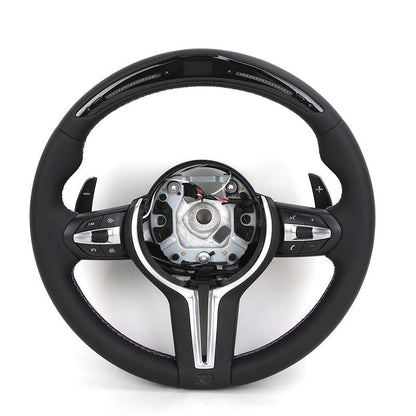 Custom LED Leather Carbon Fiber M Performance Steering Wheel for BMW E90 E60 E46 X5 E70 X6 E71 E92 M3 E39 E82 E36 X1 E84 E63 E93 - YunLexus