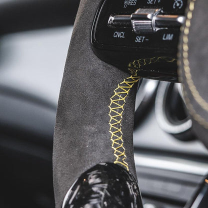 Custom Lenkrad Half Alcantara Forged Carbon Fiber Steering Wheel for Mercedes Benz W205 W213 W222 X290 W463 CLA C118 C63 AMG GT - YunLexus Custom Custom Steering Wheels for Mercedes