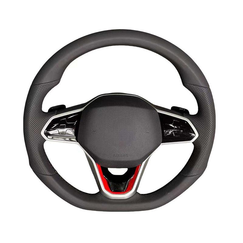 Custom Lenkrad Modified Full Leather Steering Wheel for VW Volkswagen Golf 8 R MK8 Gti Arteon Tiguan Touarge - YunLexus Custom Custom Steering Wheels for Volkswagen