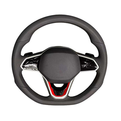 Custom Lenkrad Modified Full Leather Steering Wheel for VW Volkswagen Golf 8 R MK8 Gti Arteon Tiguan Touarge - YunLexus Custom Custom Steering Wheels for Volkswagen