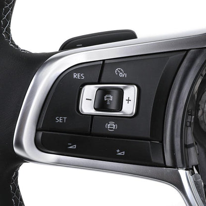 Custom Lenkrad Volant Basic Style Full Leather Steering Wheel for Volkswagen VW Passat Golf 7 MK7 Mk7.5 Polo Tiguan Jetta GTI - YunLexus Custom Custom Steering Wheels for Volkswagen