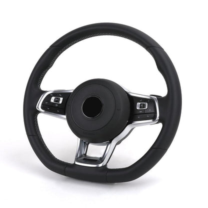 Custom Lenkrad Volant Basic Style Full Leather Steering Wheel for Volkswagen VW Passat Golf 7 MK7 Mk7.5 Polo Tiguan Jetta GTI - YunLexus Custom Custom Steering Wheels for Volkswagen