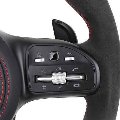 Custom Lenkrad Volant Half Alcantara Dry Carbon Steering Wheel for Mercedes W176 W213 W211 W213 W221 W218 W205 AMG GT ML W166 - YunLexus Custom Custom Steering Wheels for Mercedes