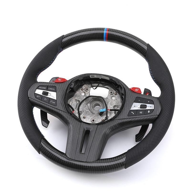 Custom M Sport Carbon Car Steering Wheel for Bmw M2 M3 M4 M5 M6 X5m X6m F80 F30 F31 F32 F10 F20 F22 F15 F16 F10 3 4 5 6 7 Series - YunLexus