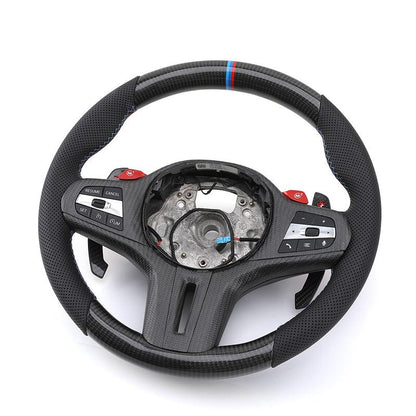 Custom M Sport Carbon Car Steering Wheel for Bmw M2 M3 M4 M5 M6 X5m X6m F80 F30 F31 F32 F10 F20 F22 F15 F16 F10 3 4 5 6 7 Series - YunLexus
