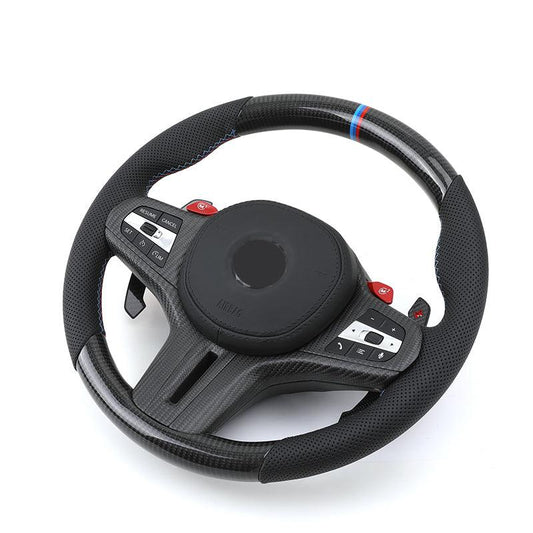 Custom M Sport Carbon Car Steering Wheel for Bmw M2 M3 M4 M5 M6 X5m X6m F80 F30 F31 F32 F10 F20 F22 F15 F16 F10 3 4 5 6 7 Series - YunLexus