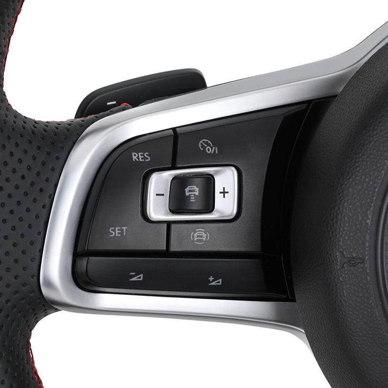 Custom R Line Volante Leather Alcantara Steering Wheel for volkswagen VW Polo Golf R MK7.5 MK6 MK7 MK8 Jetta Passat CC B6 B7 B8 - YunLexus Custom Custom Steering Wheels for Volkswagen