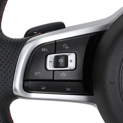 Custom R Line Volante Leather Alcantara Steering Wheel for volkswagen VW Polo Golf R MK7.5 MK6 MK7 MK8 Jetta Passat CC B6 B7 B8 - YunLexus Custom Custom Steering Wheels for Volkswagen