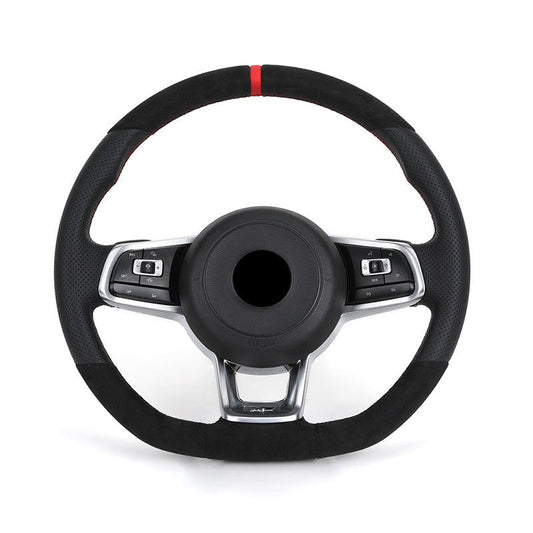 Custom R Line Volante Leather Alcantara Steering Wheel for volkswagen VW Polo Golf R MK7.5 MK6 MK7 MK8 Jetta Passat CC B6 B7 B8