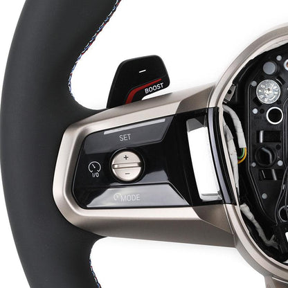 Custom Red Strip Full Leather ID8 Steering Wheel for BMW F10 X5 F15 X6 F16 F30 F93 G16 G20 G30 G70 G87 M3 G80 G81 M4 G42 G82 G83 - YunLexus