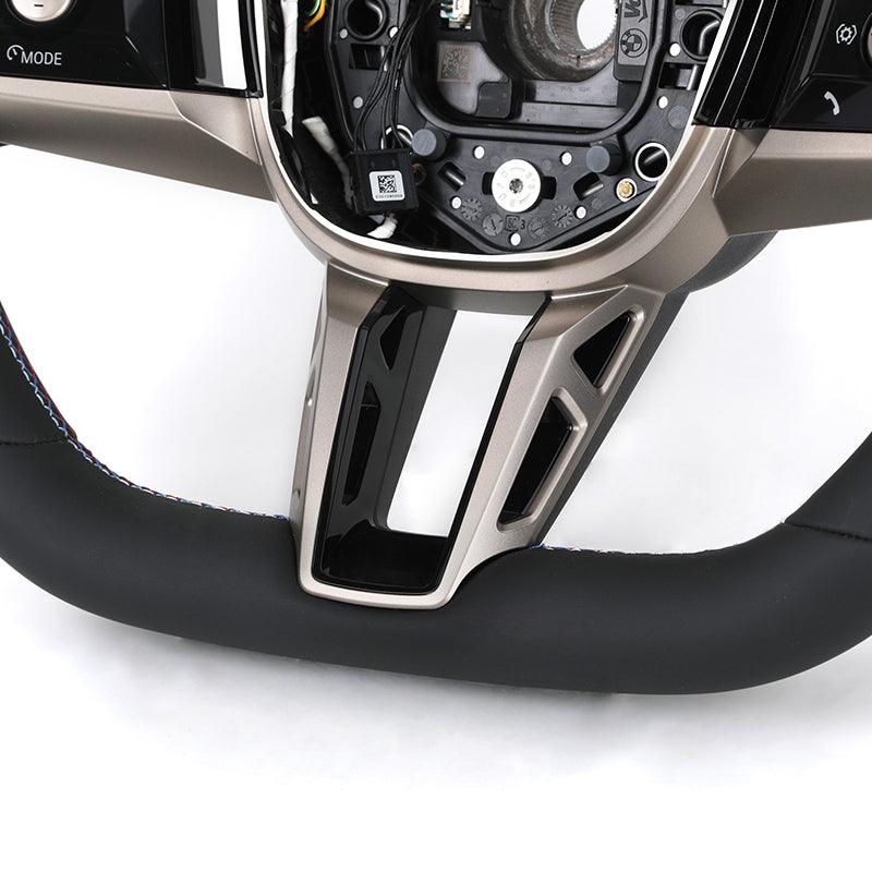Custom Red Strip Full Leather ID8 Steering Wheel for BMW F10 X5 F15 X6 F16 F30 F93 G16 G20 G30 G70 G87 M3 G80 G81 M4 G42 G82 G83 - YunLexus