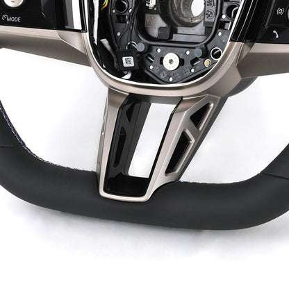 Custom Red Strip Full Leather ID8 Steering Wheel for BMW F10 X5 F15 X6 F16 F30 F93 G16 G20 G30 G70 G87 M3 G80 G81 M4 G42 G82 G83 - YunLexus