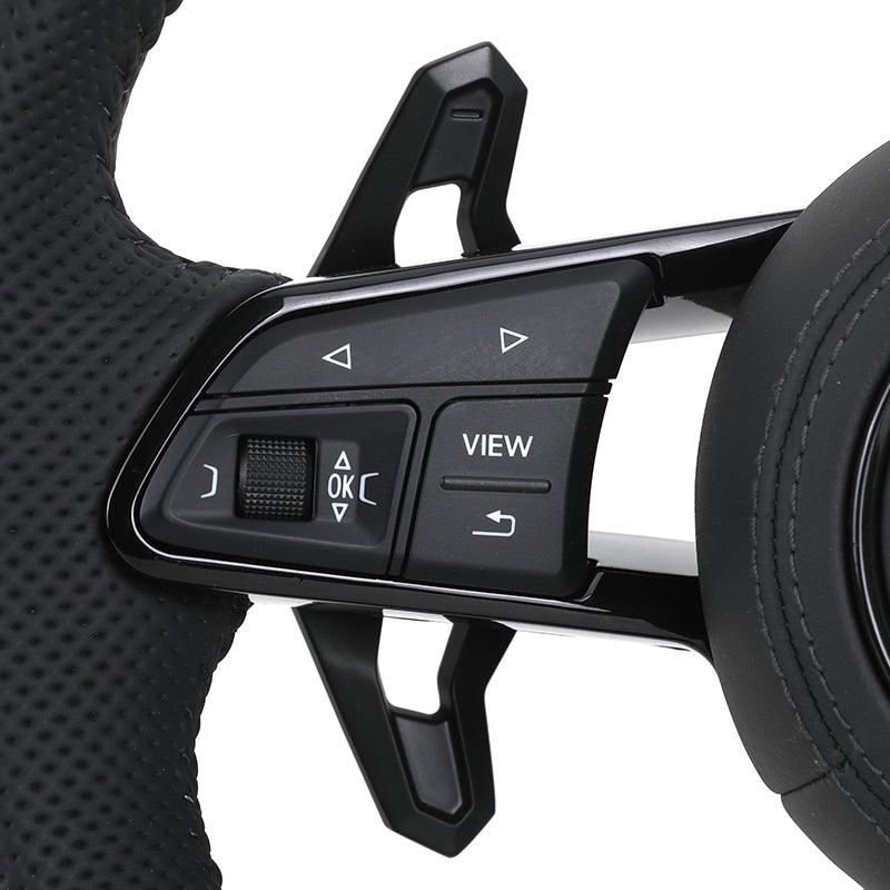 Custom RS Sport Volant Lenkrad Half Perforated Leather Steering Wheel for Audi A6 C7 C6 A7 A3 A4 RS3 RS5 RS6 RS7 TTRS TT R8 S4
