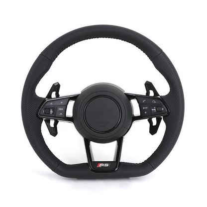 Custom RS Sport Volant Lenkrad Half Perforated Leather Steering Wheel for Audi A6 C7 C6 A7 A3 A4 RS3 RS5 RS6 RS7 TTRS TT R8 S4