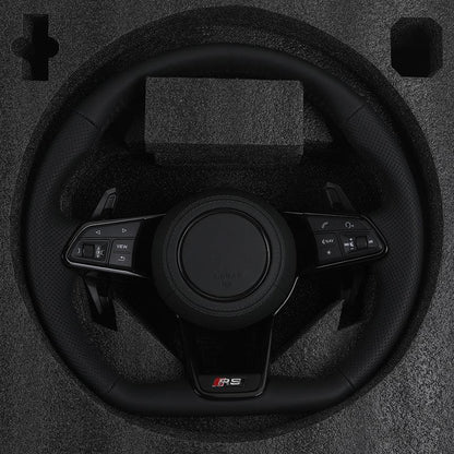 Custom RS Sport Volant Lenkrad Half Perforated Leather Steering Wheel for Audi A6 C7 C6 A7 A3 A4 RS3 RS5 RS6 RS7 TTRS TT R8 S4