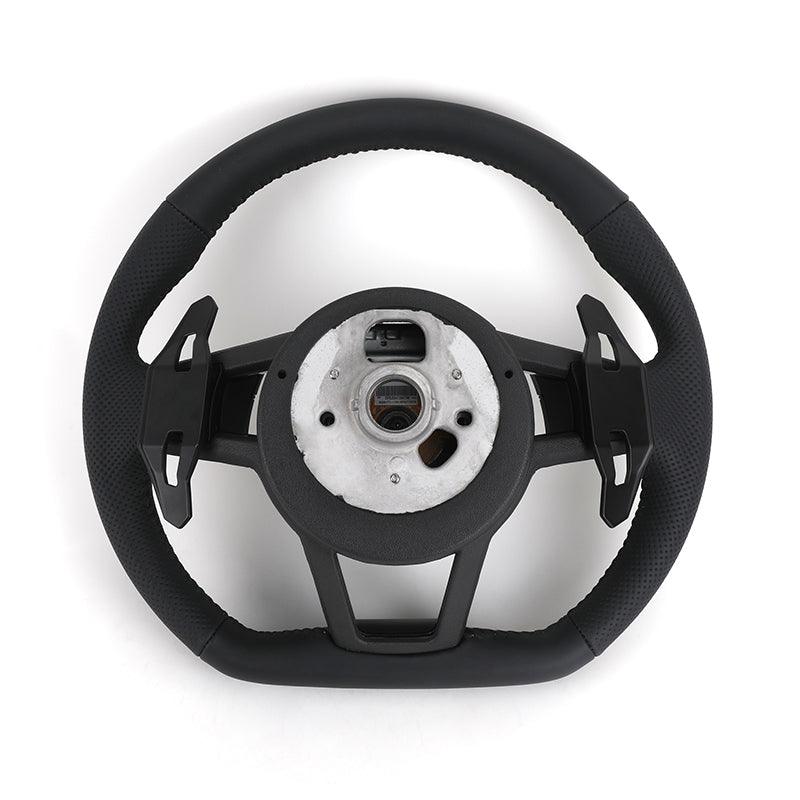 Custom RS Sport Volant Lenkrad Half Perforated Leather Steering Wheel for Audi A6 C7 C6 A7 A3 A4 RS3 RS5 RS6 RS7 TTRS TT R8 S4