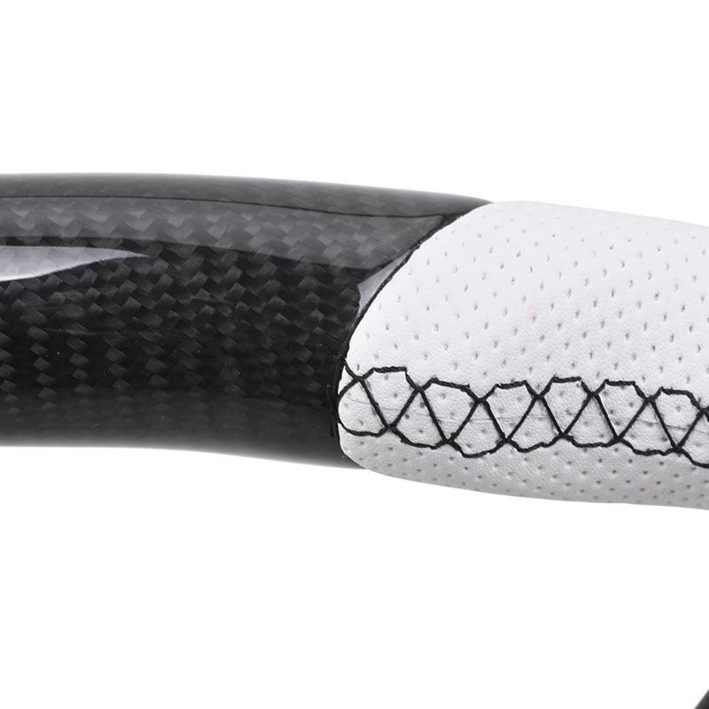 Custom Sport Volant Lenkrad White Perforated Leather Carbon Steering Wheel for BMW F10 F30 F01 E90 X5 E70 F15 X6 E71 F16 F90 M5 - YunLexus