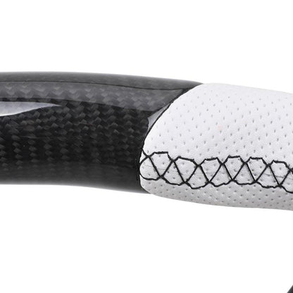 Custom Sport Volant Lenkrad White Perforated Leather Carbon Steering Wheel for BMW F10 F30 F01 E90 X5 E70 F15 X6 E71 F16 F90 M5 - YunLexus