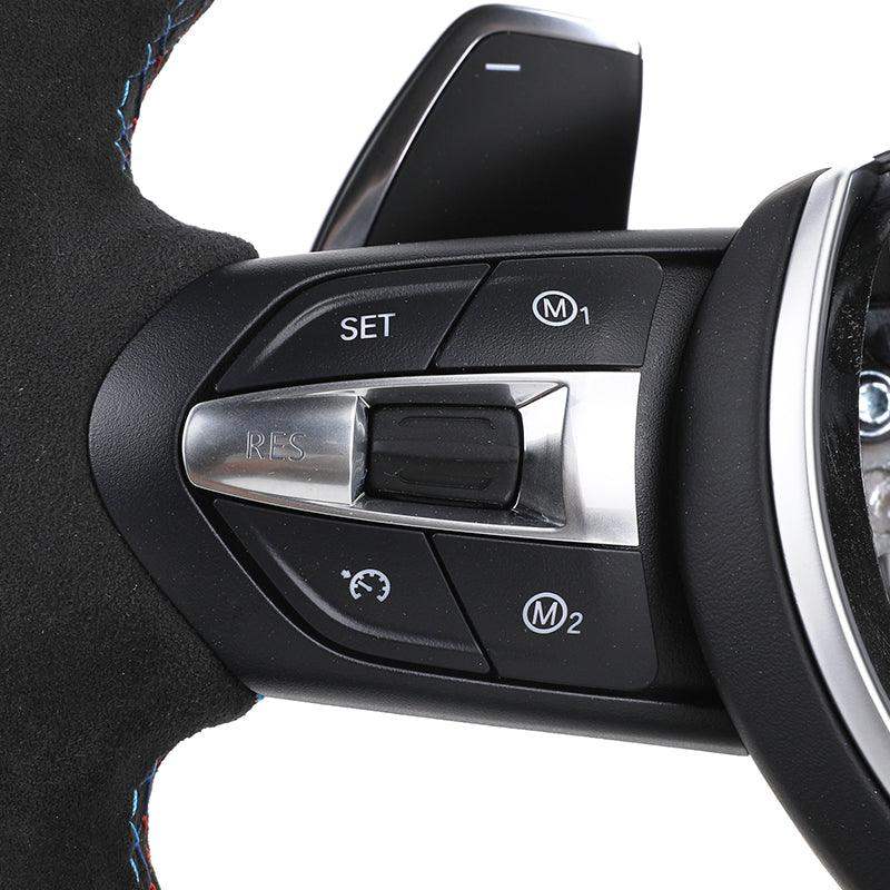 Custom Top Strip Alcantara Leather M Sport Lenkrad Volant Steering Wheel for BMW 3 Series F10 F30 X5 E70 E60 E90 E92 F20 F25 F32 - YunLexus