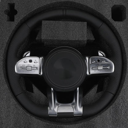 Custom Upgrade Full Leather Steering Wheel for Mercedes Benz Mercedes-Benz AMG GT X166 W213 W205 W204 W222 W212 E63 C63 AGM - YunLexus Custom Custom Steering Wheels for Mercedes