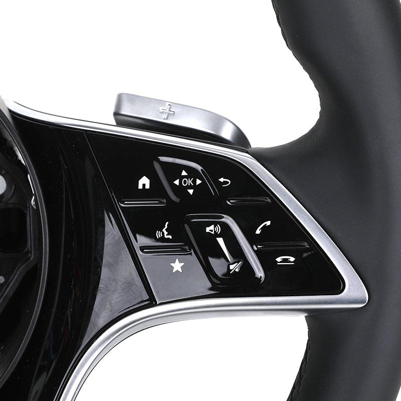 Custom Upgrade Volant Lenkrad Black Full Leather Steering Wheel for Mercedes Benz Maybach S-Class W221 W222 W223 AMG S63 GLS 600 - YunLexus Custom Custom Steering Wheels for Mercedes