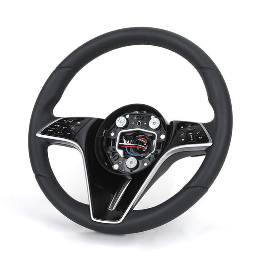 Custom Upgrade Volant Lenkrad Black Full Leather Steering Wheel for Mercedes Benz Maybach S-Class W221 W222 W223 AMG S63 GLS 600