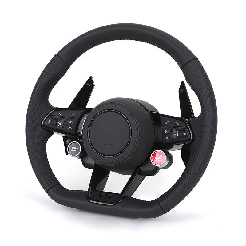 Custom Upgrade Volant Lenkrad Black Trim Leather Steering Wheel for Audi A3 A4 A5 A6 A7 A8 C7 S8 R8 Rs3 RS6 B8 B9 S7 RS S Line