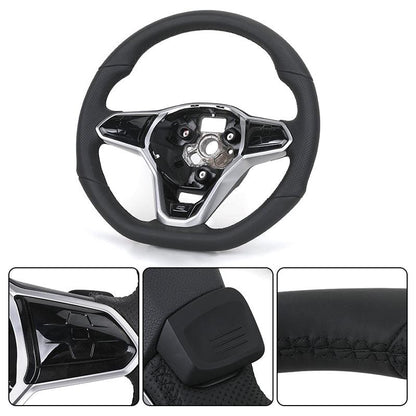 Custom Upgrade Volant Lenkrad Half Perforated Leather Steering Wheel for VW Golf 6 7 GTI MK7 Mk7.5 Polo Tiguan Jetta Passat B6 - YunLexus Custom Custom Steering Wheels for VW