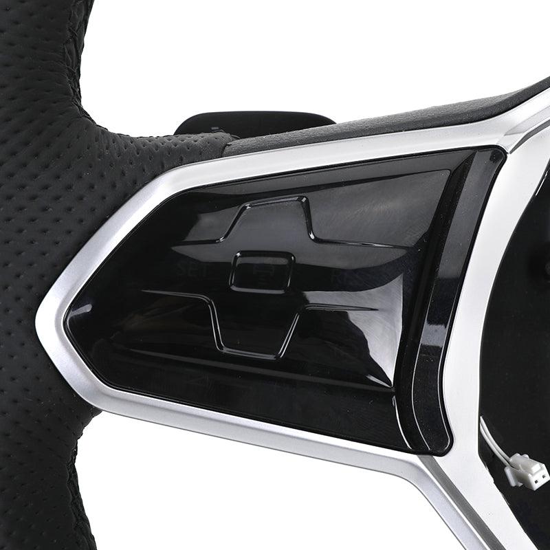 Custom Upgrade Volant Lenkrad Half Perforated Leather Steering Wheel for VW Golf 6 7 GTI MK7 Mk7.5 Polo Tiguan Jetta Passat B6 - YunLexus Custom Custom Steering Wheels for VW