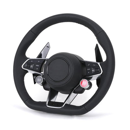 Custom Upgrade Volant Lenkrad Sliver Trim Leather Steering Wheel for Audi A3 A4 A5 A6 A7 A8 C7 R8 Rs3 RS6 B8 B9 S7 RS S Line