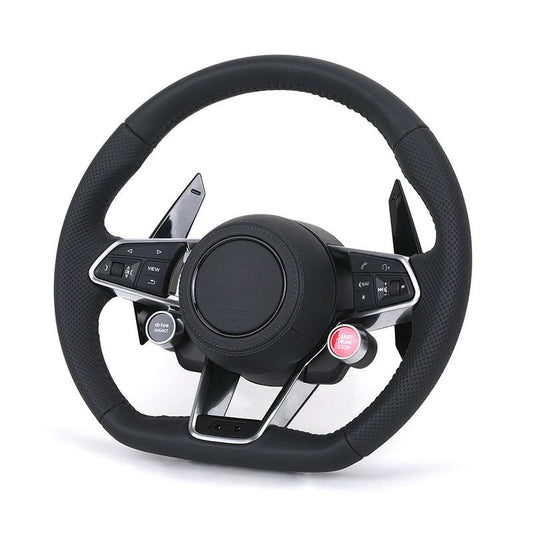 Custom Upgrade Volant Lenkrad Sliver Trim Leather Steering Wheel for Audi A3 A4 A5 A6 A7 A8 C7 R8 Rs3 RS6 B8 B9 S7 RS S Line
