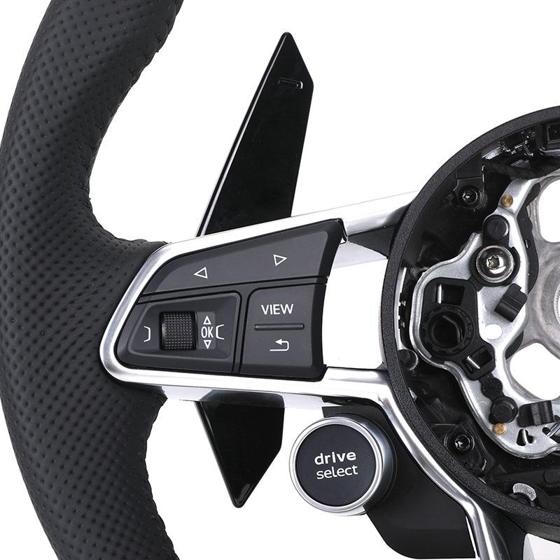 Custom Upgrade Volant Lenkrad Sliver Trim Leather Steering Wheel for Audi A3 A4 A5 A6 A7 A8 C7 R8 Rs3 RS6 B8 B9 S7 RS S Line