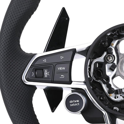 Custom Upgrade Volant Lenkrad Sliver Trim Leather Steering Wheel for Audi A3 A4 A5 A6 A7 A8 C7 R8 Rs3 RS6 B8 B9 S7 RS S Line