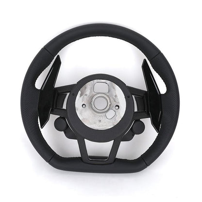 Custom Upgrade Volant Lenkrad Sliver Trim Leather Steering Wheel for Audi A3 A4 A5 A6 A7 A8 C7 R8 Rs3 RS6 B8 B9 S7 RS S Line