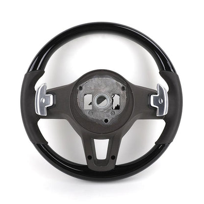 Custom Volant Black Piano Leather Exclusive Wooden Steering Wheel for Mercedes Benz S-Class W222 W223 Maybach W247 W246 W242 - YunLexus Custom Custom Steering Wheels for Mercedes