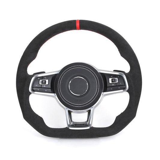 Custom Volant Full Alcantara Steering Wheel for Volkswagen VW Polo Passat CC Jetta Golf R 6 7 8 6R 7R 8R MK5 Mk6 MK7 Gti Gtd