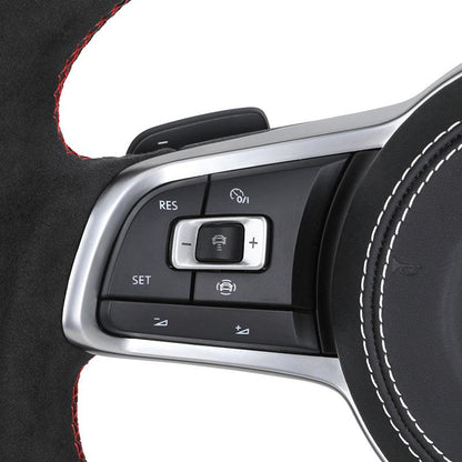 Custom Volant Full Alcantara Steering Wheel for Volkswagen VW Polo Passat CC Jetta Golf R 6 7 8 6R 7R 8R MK5 Mk6 MK7 Gti Gtd - YunLexus Custom Custom Steering Wheels for Volkswagen