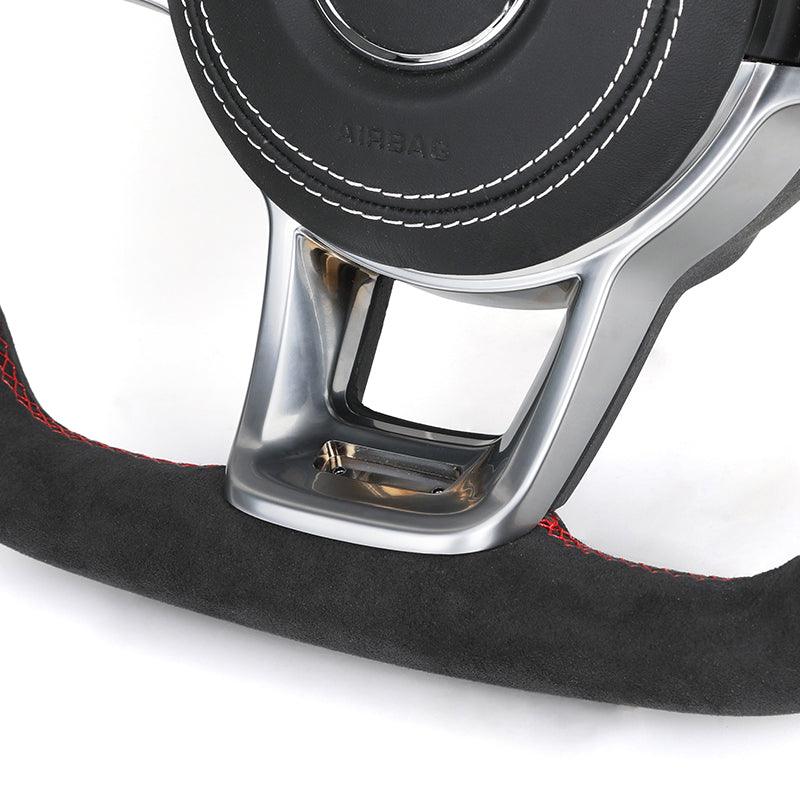 Custom Volant Full Alcantara Steering Wheel for Volkswagen VW Polo Passat CC Jetta Golf R 6 7 8 6R 7R 8R MK5 Mk6 MK7 Gti Gtd - YunLexus Custom Custom Steering Wheels for Volkswagen