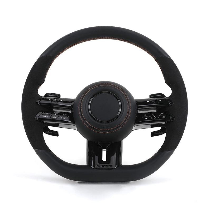 Custom Volant Lenkrad Alcantara Steering Wheel for Mercedes Benz W206 W177 W216 W213 W221 W222 W223 GLC X254 GLE W167 GLS X167 - YunLexus Custom Custom Steering Wheels for Mercedes