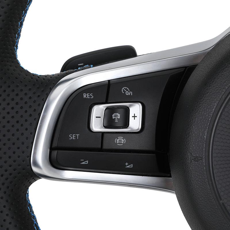 Custom Volant Lenkrad Half Perforated Leather Alcantara Steering Wheel for VW Polo Golf R 5 6 7 MK6 MK7 Jetta Tiguan Passat B6 - YunLexus Custom Custom Steering Wheels for VW