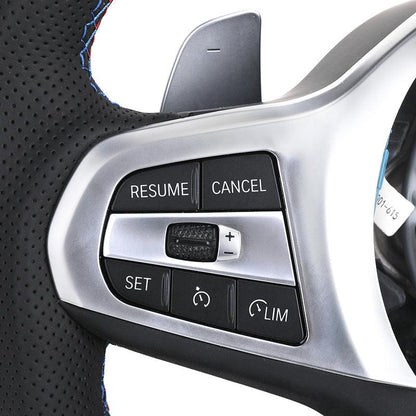 Custom Volant M Sport Leather Carbon Fiber Steering Wheel for BMW G30 G11 G12 G20 G31 G38 G05 G21 G82 G80 G02 X3 G01 M3 M4 M5 - YunLexus