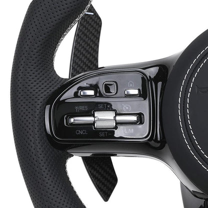 Custom Volante Glossy Black Carbon Steering Wheel for Mercedes Benz W204 W205 W207 W211 W212 W213 W221 W222 GLS CLS C63 AMG GT - YunLexus Custom Custom Steering Wheels for Mercedes
