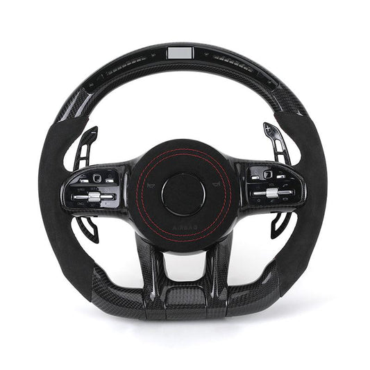 Custom Volante Lenkrad Carbon Paddle Half Alcantara LED Steering Wheel for Mercedes W205 W221 Gle Coupe W166 C292 W463 W447 Vito