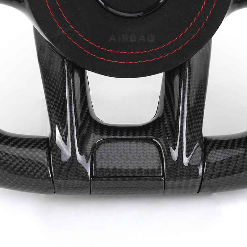 Custom Volante Lenkrad Carbon Paddle Half Alcantara LED Steering Wheel for Mercedes W205 W221 Gle Coupe W166 C292 W463 W447 Vito - YunLexus Custom Custom Steering Wheels for Mercedes