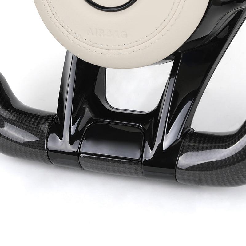 Custom Volante Lenkrad Half Leather Carbon Steering Wheel for Mercedes Benz C250 W164 W177 GLK GLC63 GLS X167 GLC GLE Coupe AMG - YunLexus Custom Custom Steering Wheels for Mercedes