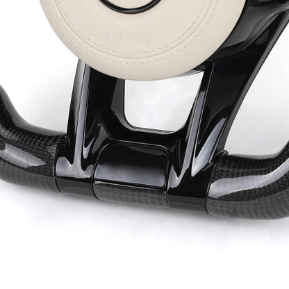Custom Volante Lenkrad Half Leather Carbon Steering Wheel for Mercedes Benz C250 W164 W177 GLK GLC63 GLS X167 GLC GLE Coupe AMG - YunLexus Custom Custom Steering Wheels for Mercedes