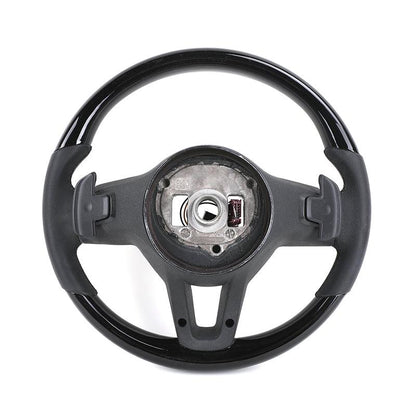 Custom Volante White Button Black Leather Wooden Steering Wheel for Mercedes Benz C Class W205 C205 W247 W177 W253 W188 W293 - YunLexus Custom Custom Steering Wheels for Mercedes