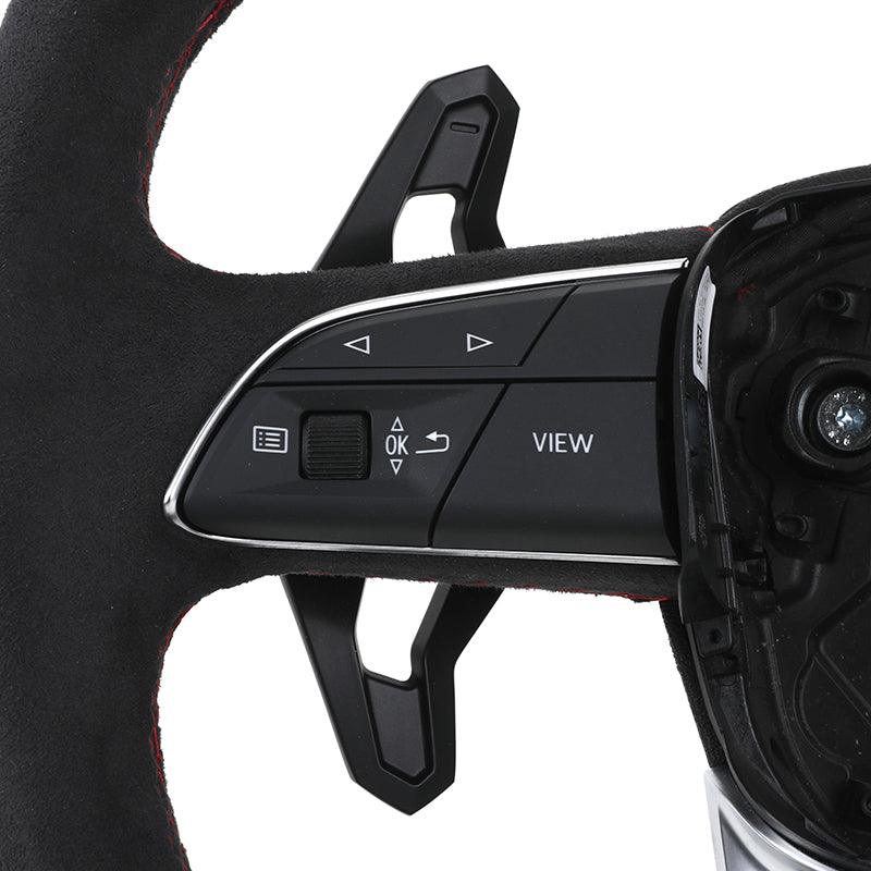 Customizable RS Volante Lenkrad Flat Bottom Half Alcantara Car Steering Wheel for Audi A8 A3 A6 C7 R8 RS3 S3 A7 RS5 RS6 A4 B8 Q7