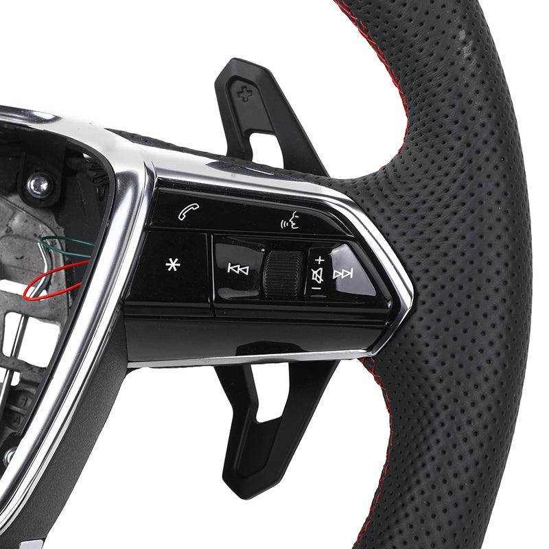 Customizable S Line Volante Lenkrad Flat Bottom Half Leather Steering Wheel for Audi A3 A6 C7 R8 RS3 S3 A7 RS6 A4 B9 B8 TT R8 A8